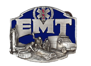 Belt Buckle - EMT Enameled Pewter