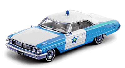 Ford Galaxie 500 1964 Police 1:18th Scale
