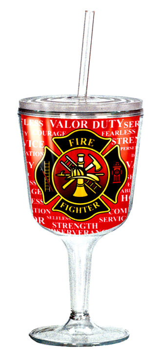 Goblet - Courage, Selfless, Valor, Duty Firefighter.