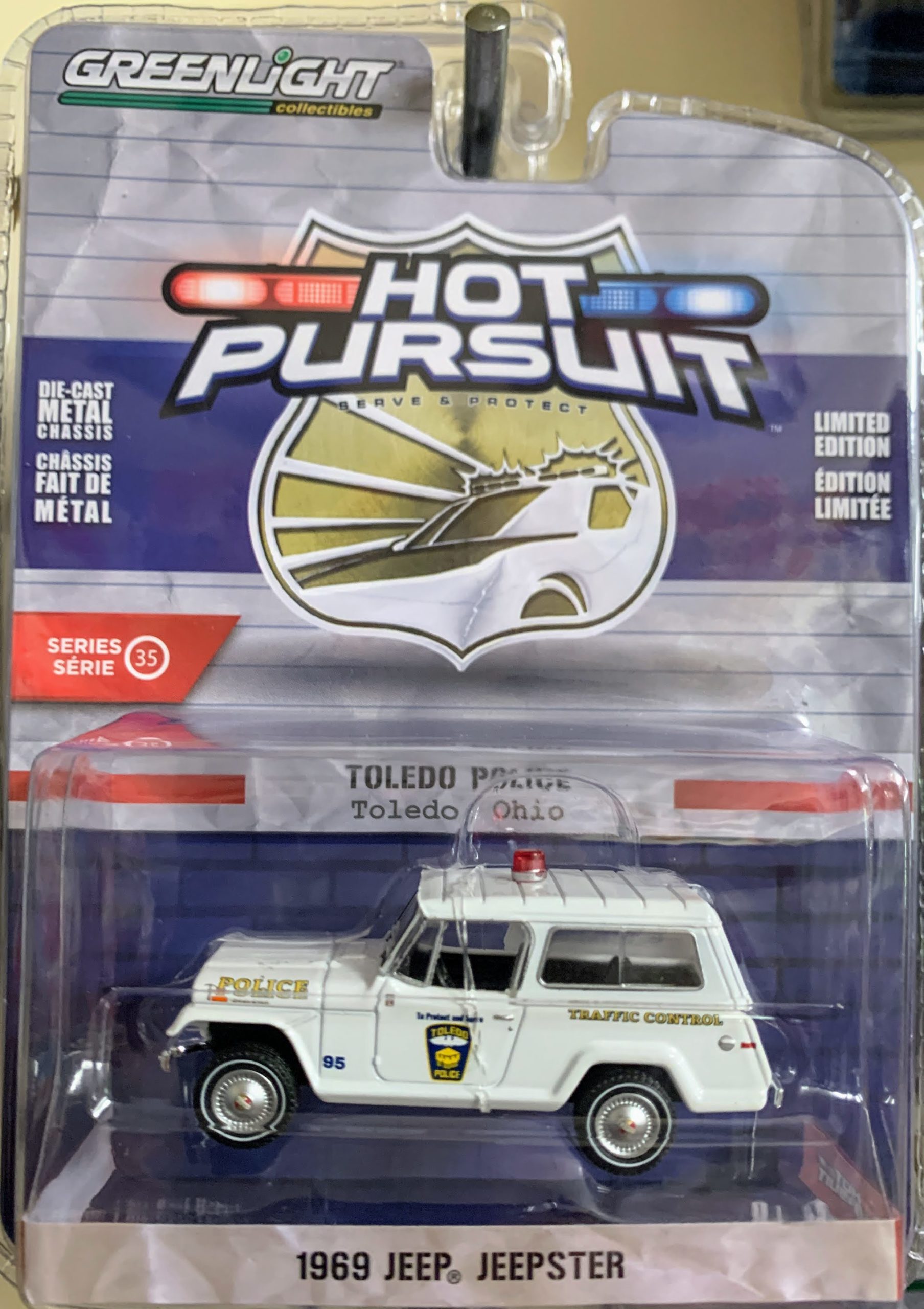 Details about   1/64 Greenlight Hot Pursuit 1969 Jeep Jeepster OHIO Toledo Police White 42920A 