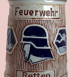 Beer Stein - Firefighter Old World Stein #2, German