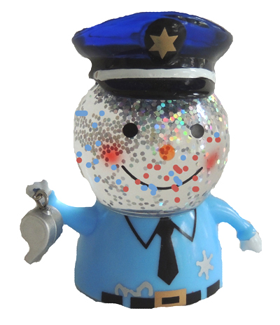 Ornament - Police - Shimmering Snowman
