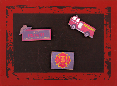 Magnet - Firefighter Magnets and Post-It Board Set