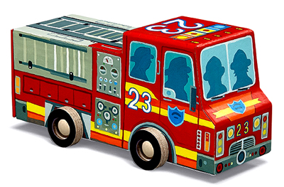 Roll n Play, Fire Truck Puzzls Plus A  Play Fire Truck. Ages 4 a