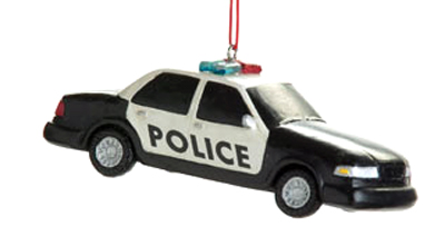 Ornament - Police - Patrol Car In Action