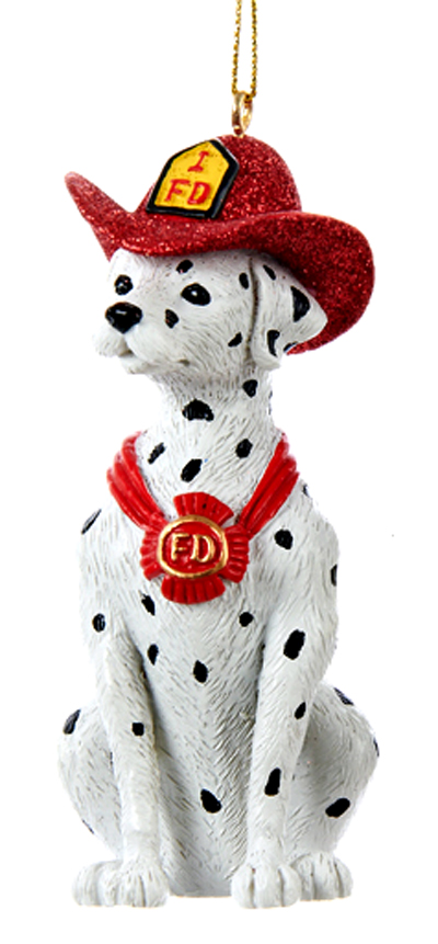 Ornament - Fire - Dalmatians The Number One Firefighter