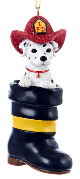 Ornament - Fire - Dalmatian 'N Boot