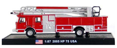 E-One Fire Department 2005 Ladder Truck. HO Scale