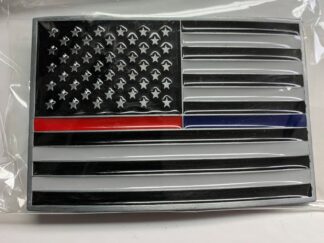 Belt Buckle - Thin Red/Blue Line