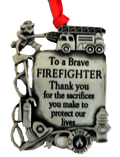 Ornament - Fire - To A Brave Firefighter
