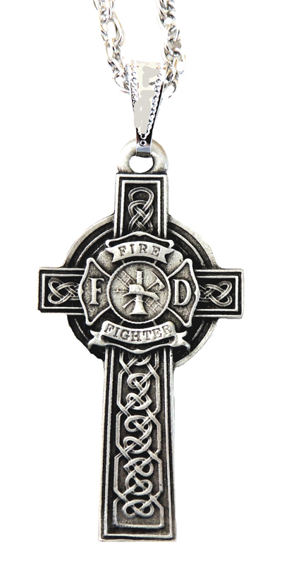 Necklace - Celtic Cross Firefighter
