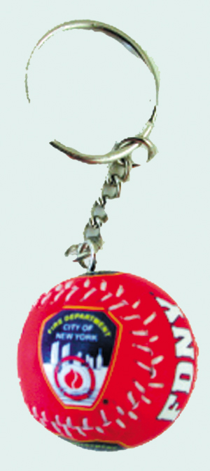 Key Chain - FDNY Baseball red