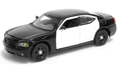 Custom Dodge Charger 2008 Police  B/W