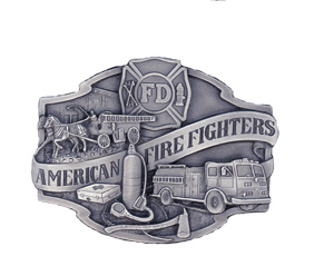 Belt Buckle - American Firefighters Pewter
