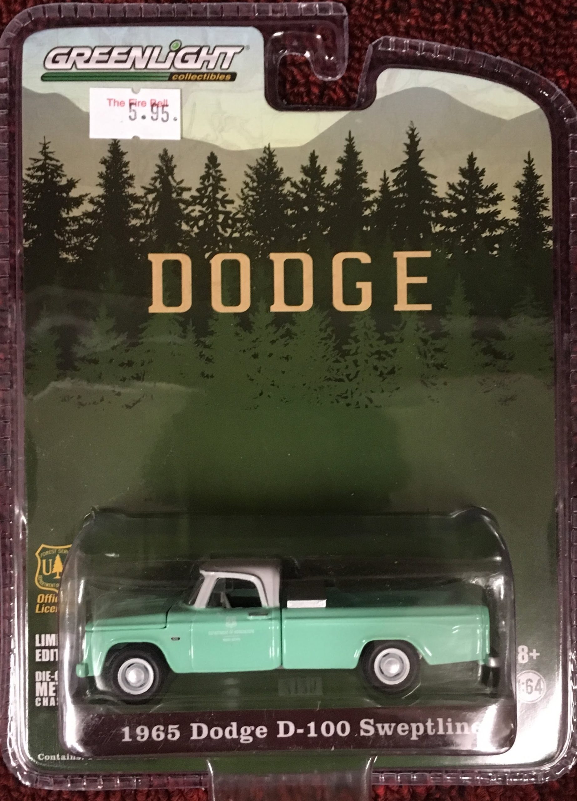 Dodge D-100 1965 Sweptline, Forest Service Dept. 1:64th Scale
