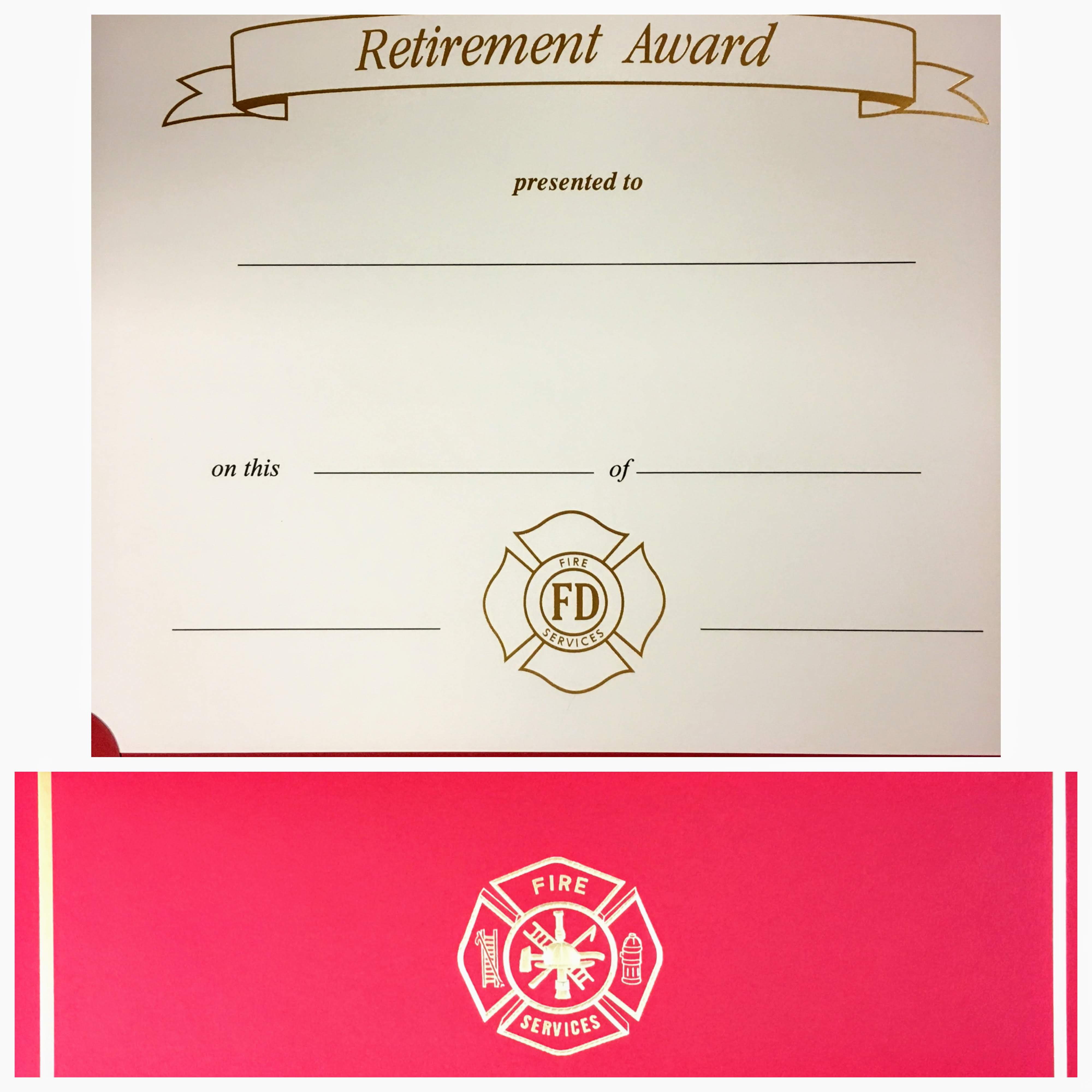 Award - Retirement Fire