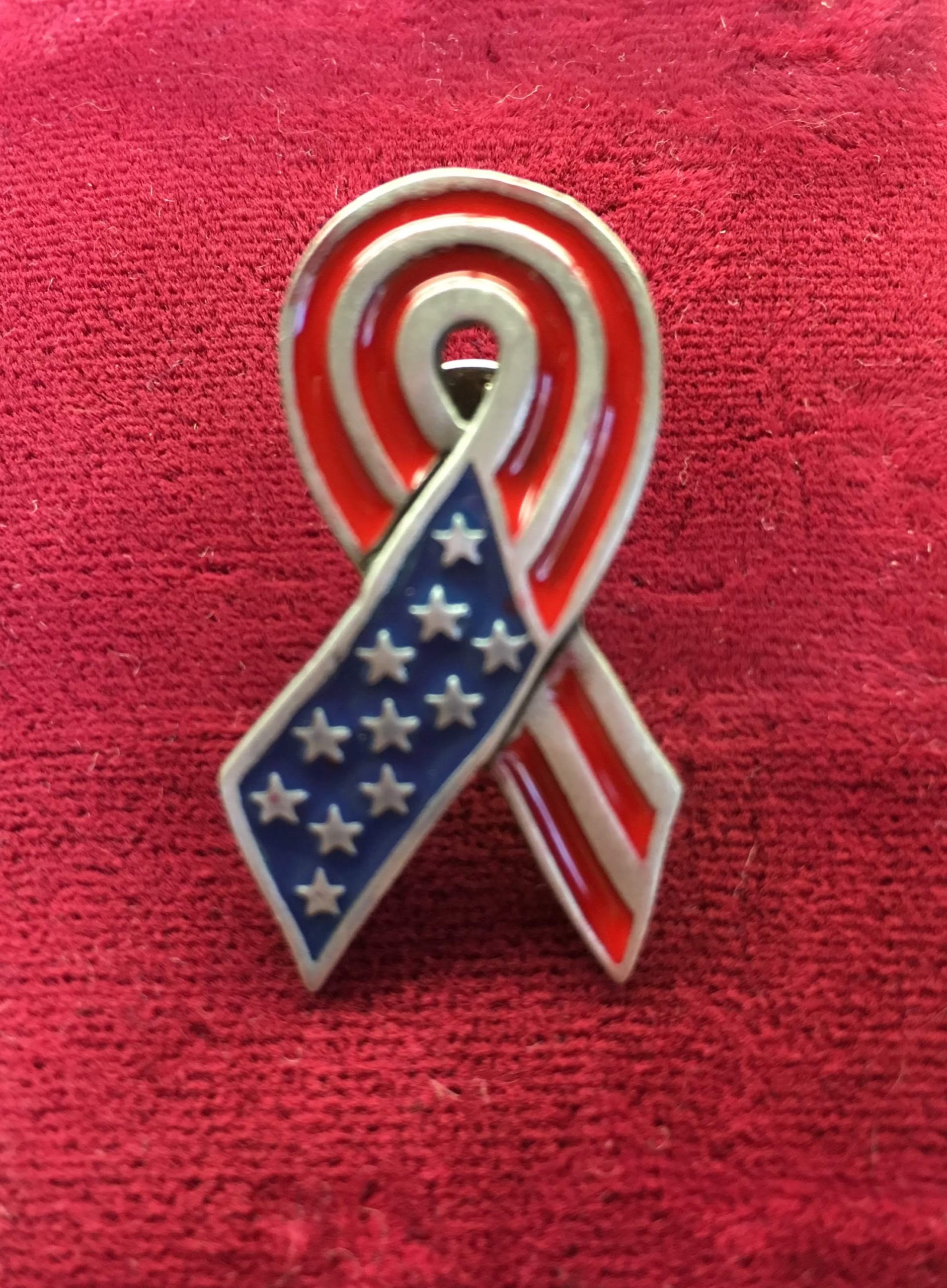 Lapel Pin - Patriotic Ribbon