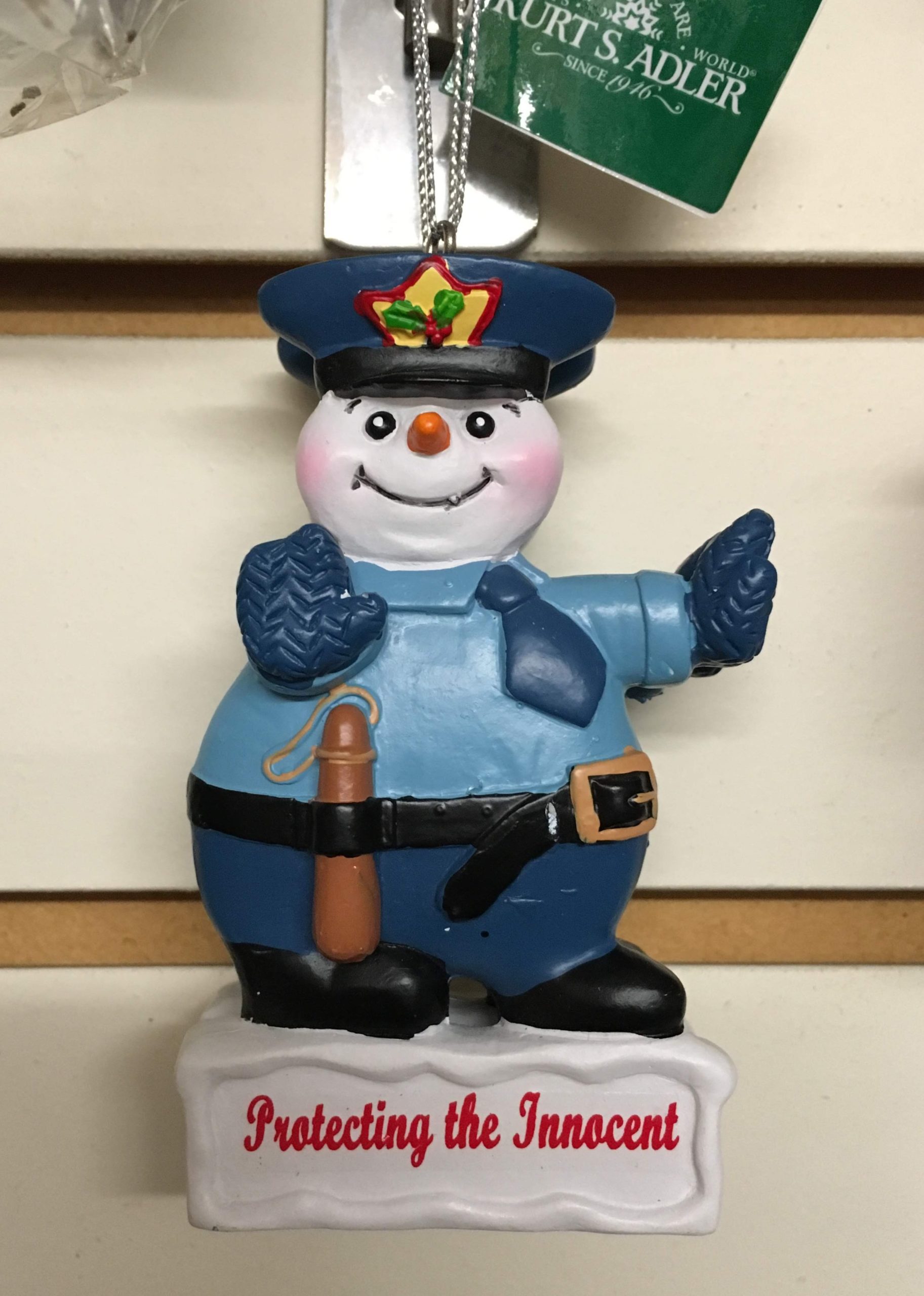 Ornament-Police-Protecting the Innocent Snowman