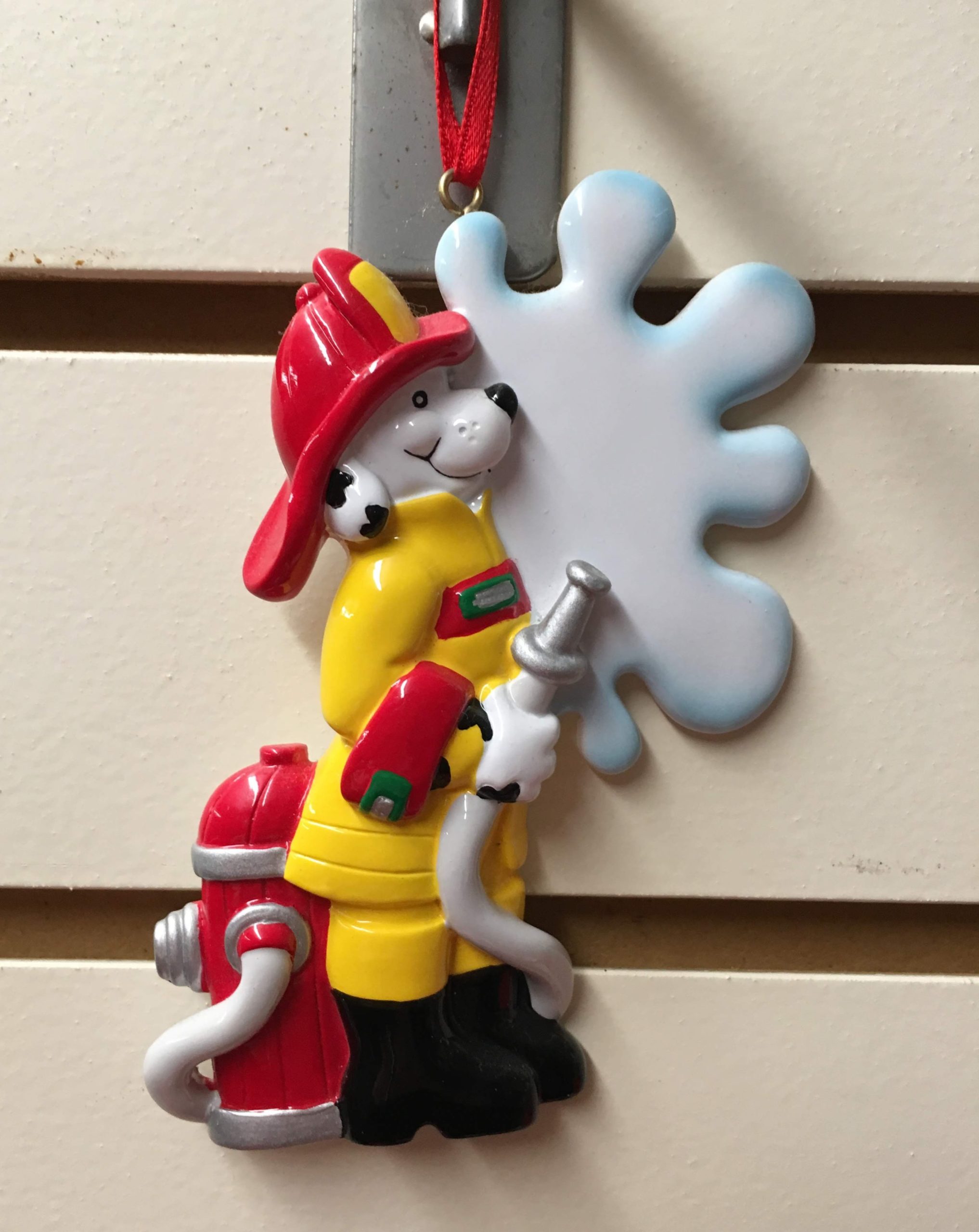 Ornament-Fire-Splash Firefighter Dog
