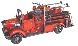 Decorative Tin Truck - Mack Pumper