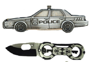 Pocket Knife - Police Hand Cuffs and Police Car Novelty Set.