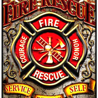 Fire Rescue, Service Before Self.  Sign.