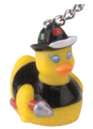 Key Chain - Rubber Ducky Firefighter