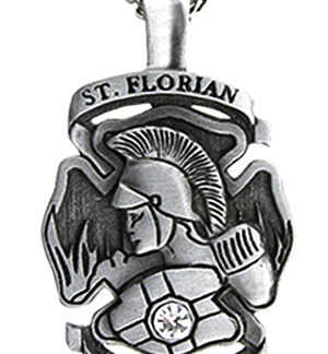 Necklace - St. Florian w/Crystal Accent