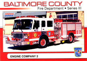 Baltimore County, MD FD Trading Card Set- Series 3
