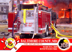 Baltimore County, MD FD Trading Card Set