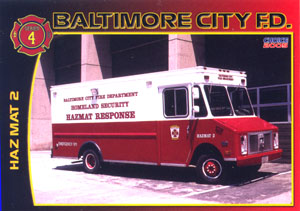 Baltimore City FD Trading Card Set- Series 4
