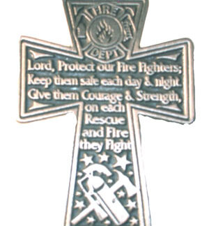 Visor Clip - Firefighter's Prayer Cross