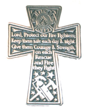 Visor Clip - Firefighter's Prayer Cross