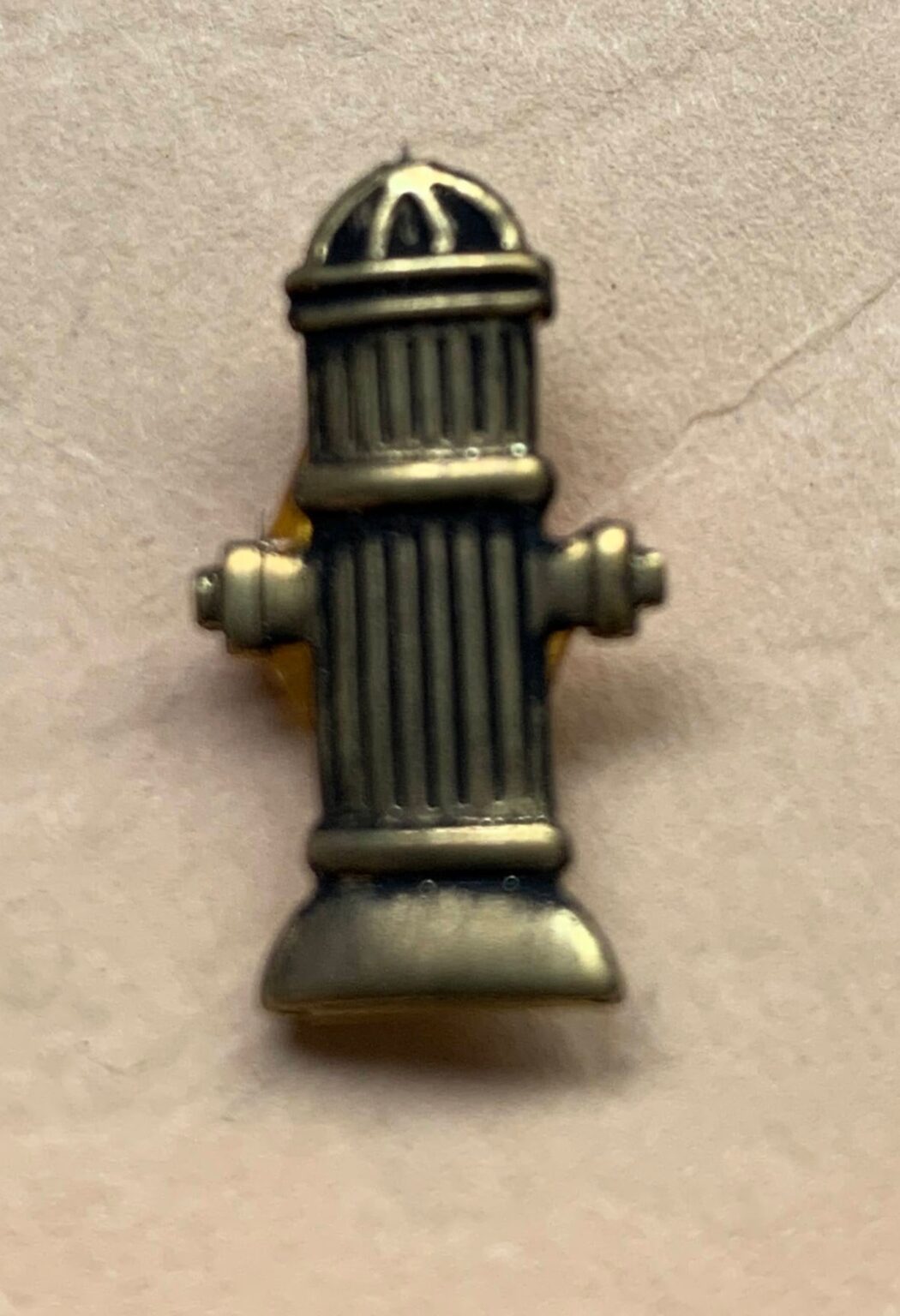 Lapel Pin - Antique Brass Fire Hydrant - The Fire Bell