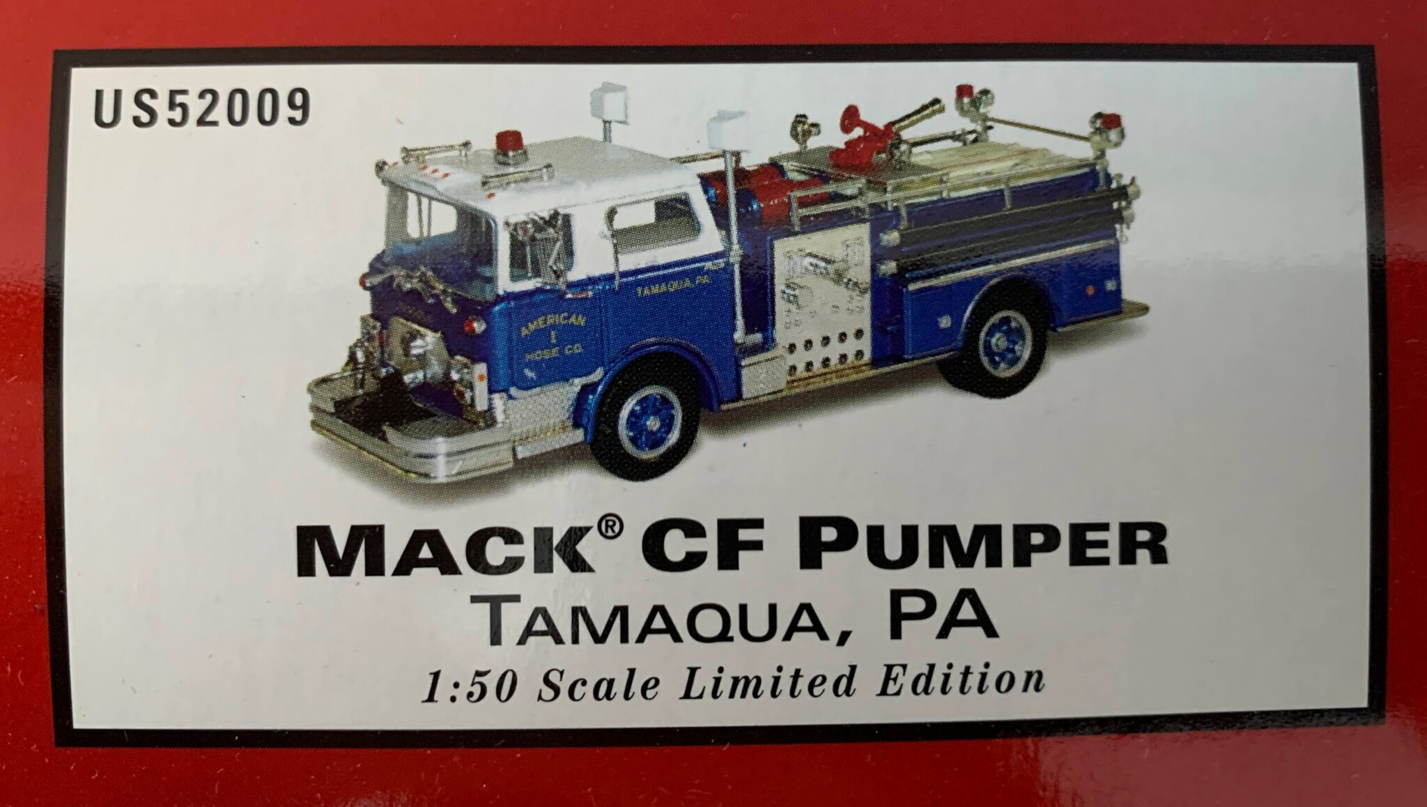 Corgi - Tamaqua, PA Mack CF Pumper