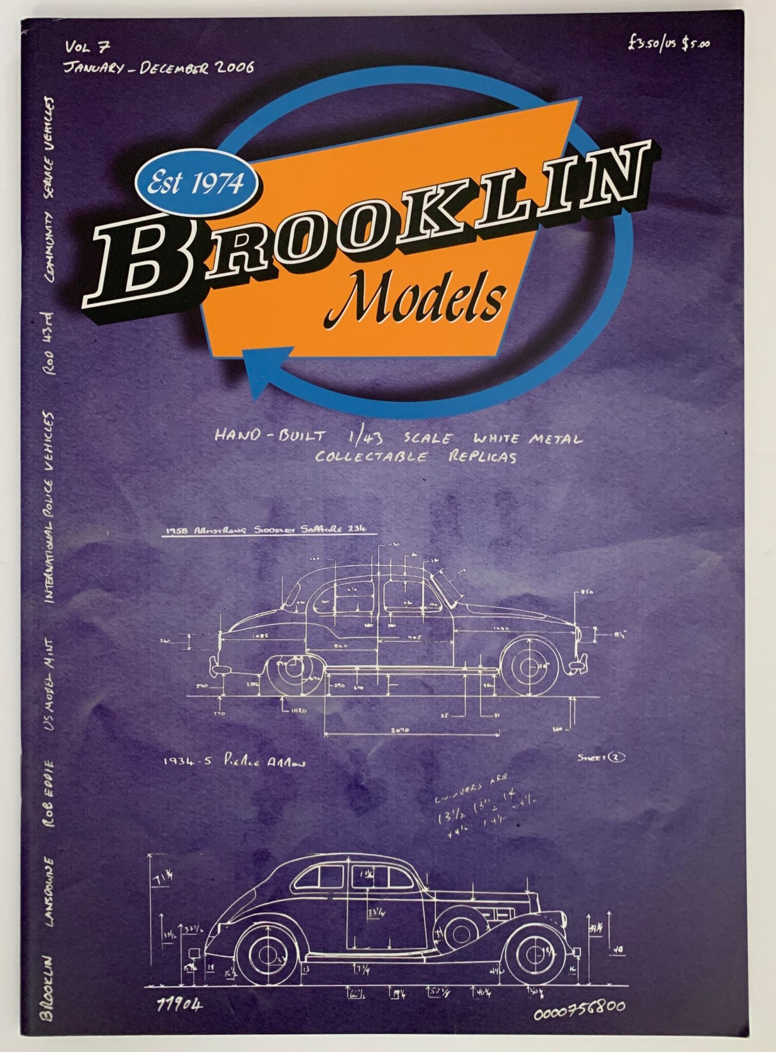 Vintage Diecast Catalogs - Brooklin Models Volume 7