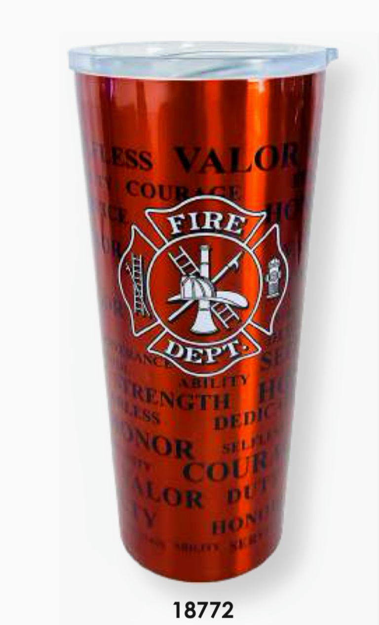 Travel Tumbler Cup Firefighter Valor, Stainless Steel