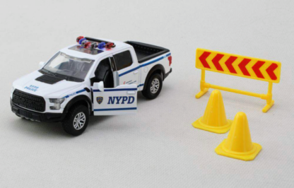 Ford F-150 NYPD Raptor Pick Up Truck with Traffic Cones