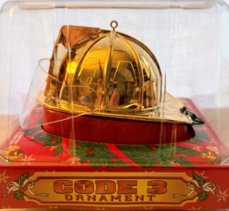 Code 3 - Christmas Ornament 1998 Gold Fire Helmet