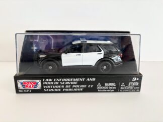 Unmarked Ford 2022 Police Interceptor Utility, Black and White