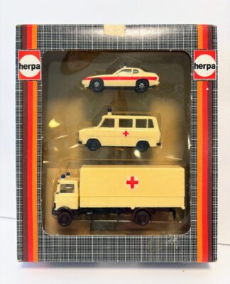 Mercedes Benz Van & Box Truck,  and Porche Ambulance Set of 3
